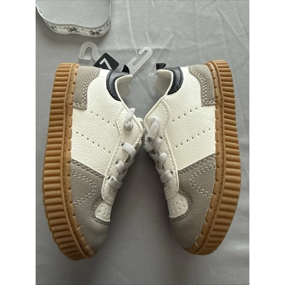 Lil Boys Sneakers By Oshkosh B'gosh Chema Sz 7 New  No Box Grey White‎ And Blue